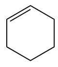 Structure used in naming the hydrocarbon cyclohexene, a cycloalkene.