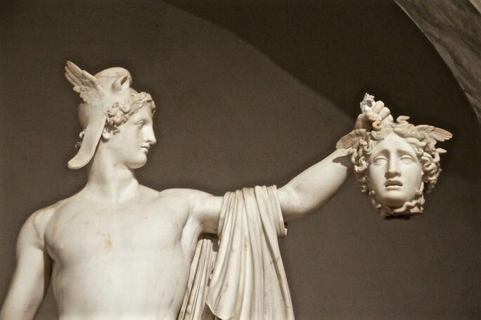 Perseus and the head of Medusa