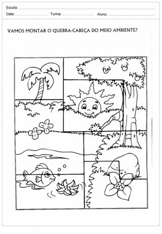 Activities about the environment for early childhood education - Puzzle