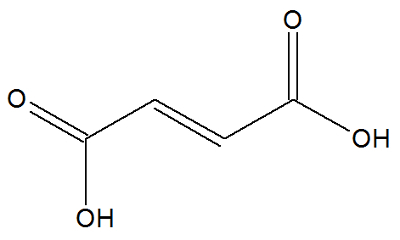 Chemical structure of fumaric acid