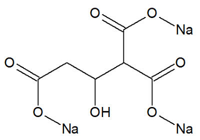 Chemická štruktúra citranu sodného