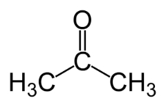 Molekylær struktur af acetone