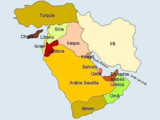 Midden-Oosten - Kaart