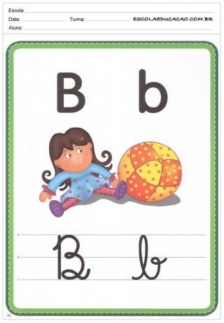 Ilustrowany alfabet - litera B