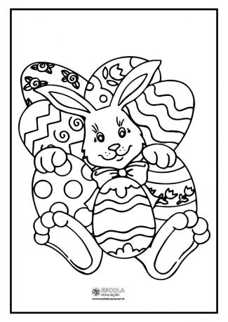 пасхальный кролик раскраски