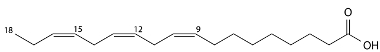 Structure de l'acide linolénique