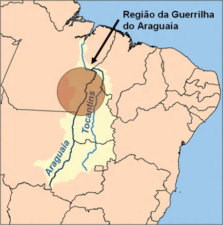 מפה - Guerrilha do Araguaia
