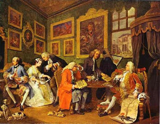 The Marriage Contract, by William Hogarth, representing the nobility of the feudal period.