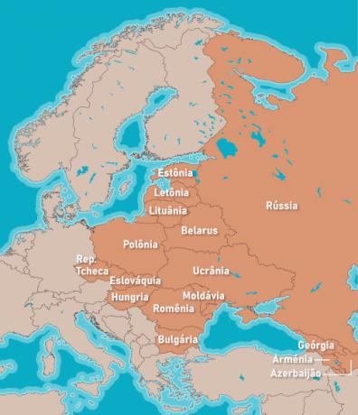 Øst-Europa: land, kart, data, historie