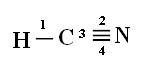 Chemical structure of cyanide gas