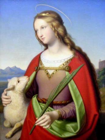 Saint Agnes, Virgin and Martyr, του Johann Schraudolph (1808-1879).