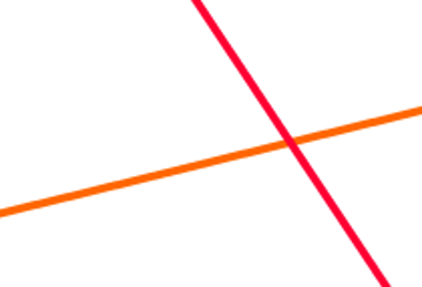 Two competing straight lines: they have only one meeting point