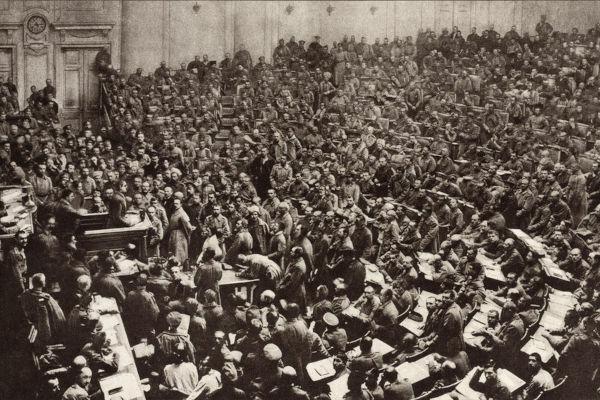 Petrograd Soviet members gathered