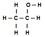 Ethanol structural formula