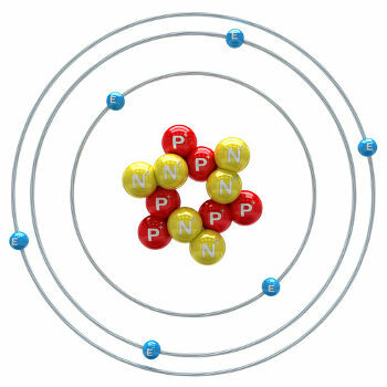 karbon-12 atomu illüstrasyonu