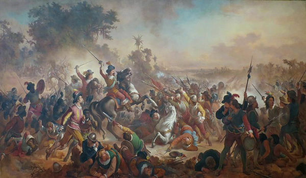 В двете битки при Гуарарапес, през 1648 и 1649 г., холандците са победени от португалците. [2]