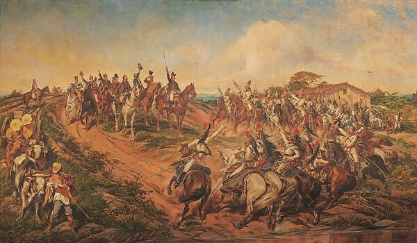 “Independence or Death” (1888), by Pedro Américo (1843-1905), portrays the historic declaration of independence in Brazil.