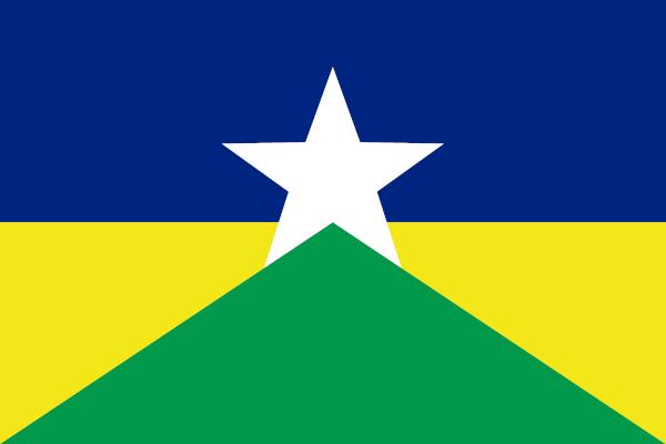 Flag for staten Rondônia.