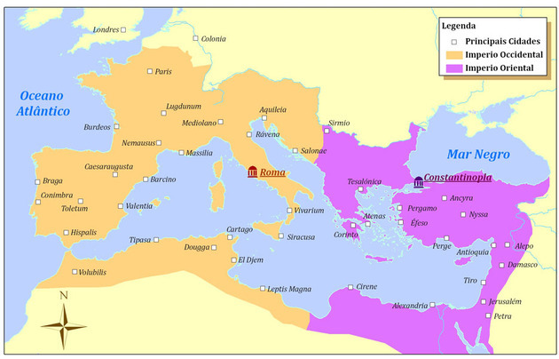 Opdeling af det romerske imperium
