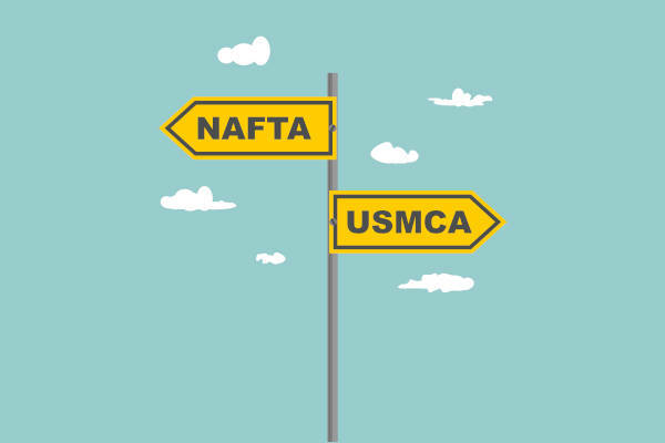 The USMCA is an agreement that replaces NAFTA.
