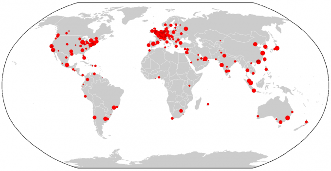 Global cities - urban network