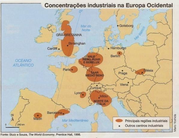 Europa: kart, land, økonomi, klima og vegetasjon