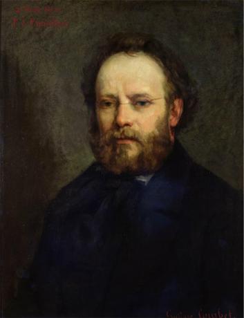 Portret Pierre-Josepha Proudhona namalowany przez Gustave'a Courbeta.