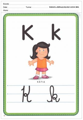 Ilustrowany alfabet - litera K