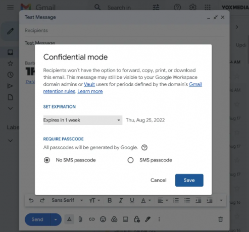 How to send a confidential email from Gmail