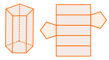 Most common planning of a pentagonal base prism