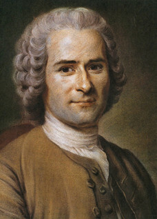 Rousseau, kontraktisten kritisk till kontraktualism.