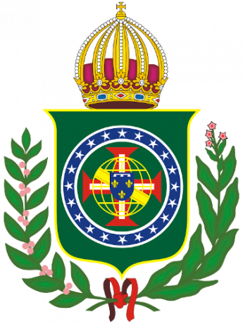 Lambang keluarga Orleans e Bragança, yang mengklaim dimulainya kembali monarki di Brasil. 