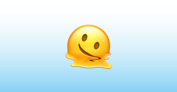 Melted face emoji.