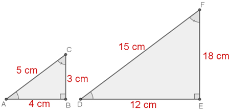 В чем сходство треугольников?