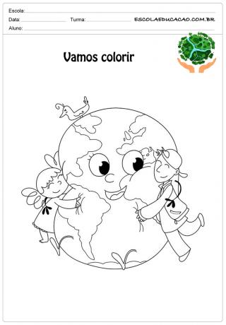 Drawings to color the environment, let's color it
