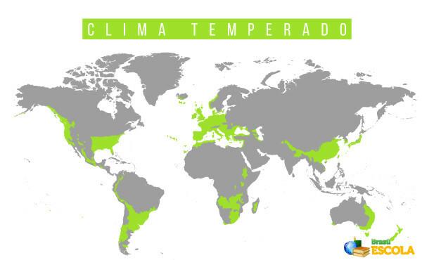 Temperate climate: features, location