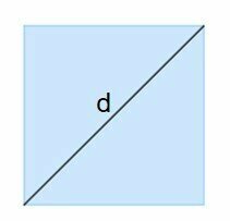 Firkantet med en diagonal.